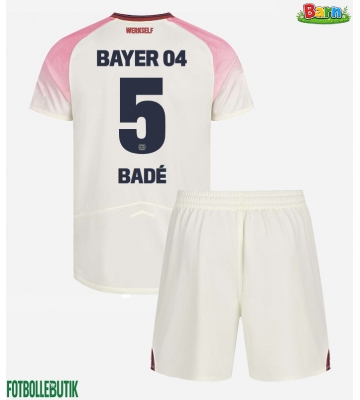 Bayer Leverkusen Loic Bade #5 Bortaställ Barn 2025-26 Kortärmad (+ Korta byxor)